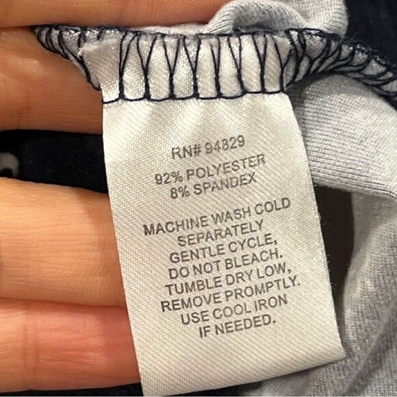 Geometrical floral print long sleeve navy tunic / mini dress - Picture 9 of 11